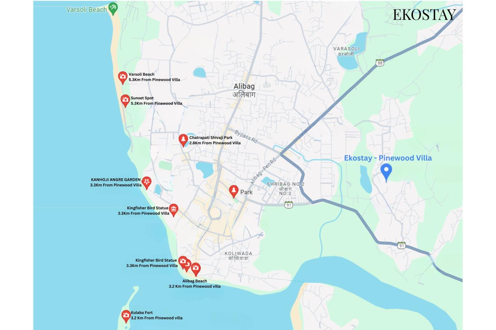 Ekostay - Pinewood Villa Alībāg Eksteriør billede